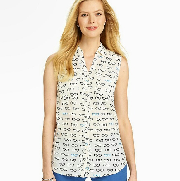 Talbots Tops - Talbot's Nantucket Sunglasses Sleeveless Blouse M